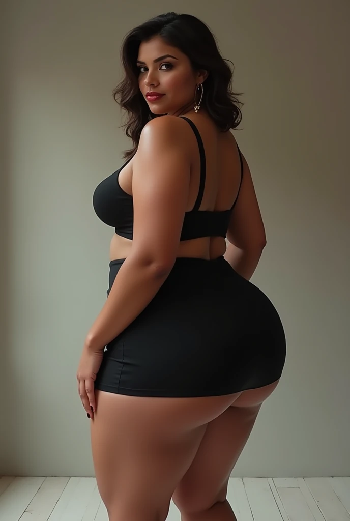 a big ass women in short skirt back asshole