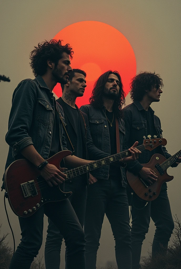 Create a rock band cover. That you wait for heartbreak