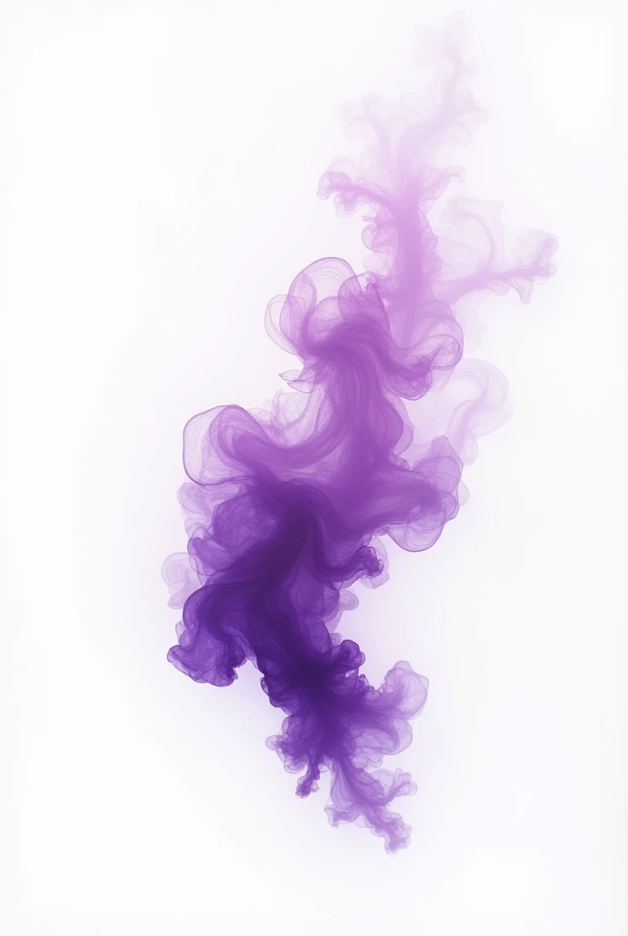 White canvas , Purple colors of different shades begin to appear , Some are drop-shaped
