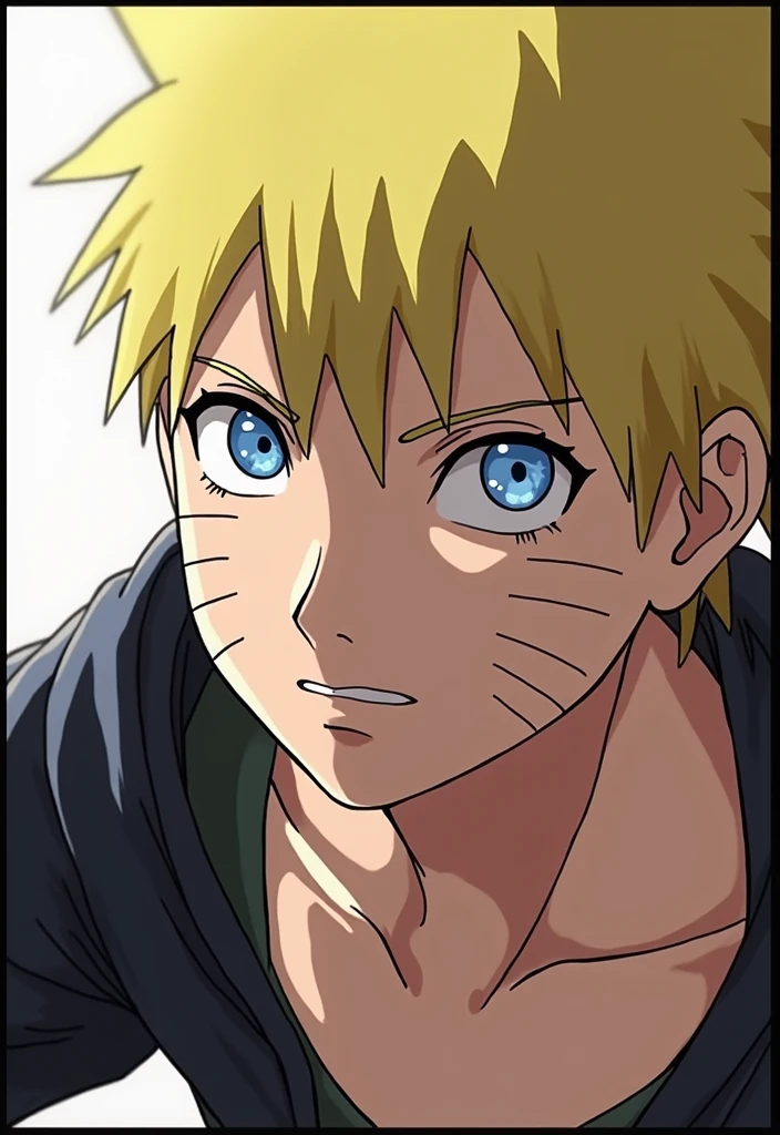 Masterpiece, Superb Style, streewear chothes, Outdoor, half Body, Uzumaki Naruto, blue eyes, short yellow hair,a boy