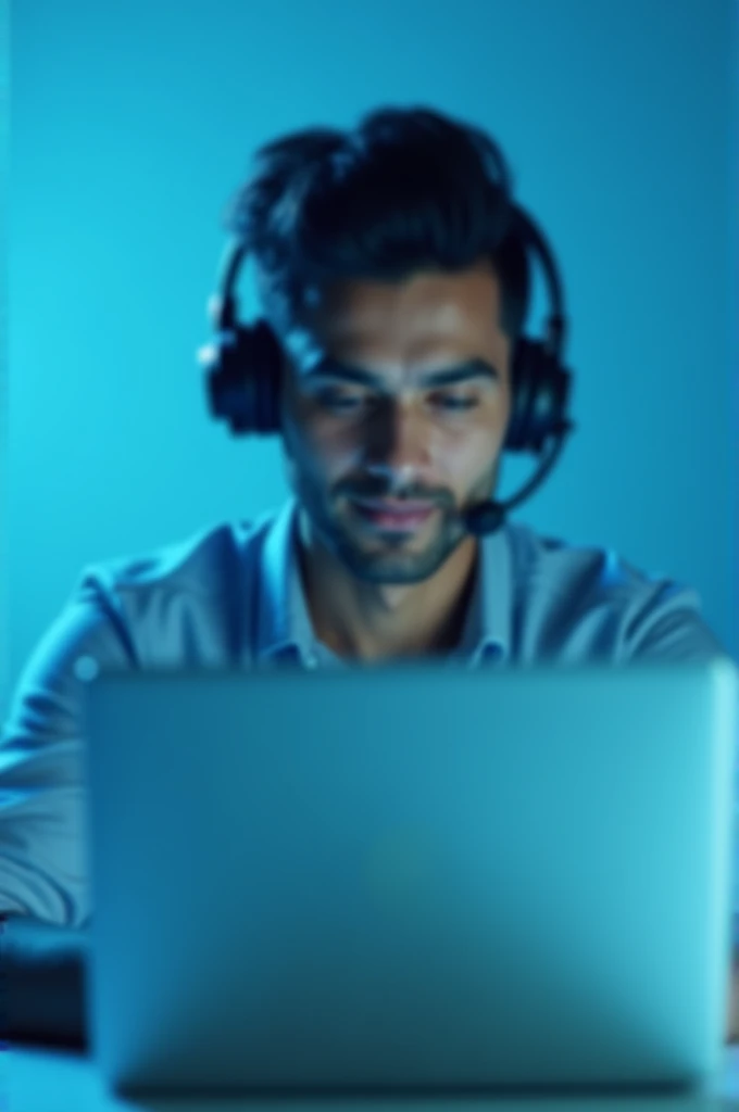 Thanks well, I have to make a profile picture for my Skype as I m working in a telemarketing marketing Company nd I m doing quality assurance so I need a profile picture displaying My name Muhammad Anas and my company name Mars Bpo also on it with the blue background and a blurred face boy wearing headphones and working on laptop Having hairs combed backward make sure my name Muhammad Anas also displayed in the pic