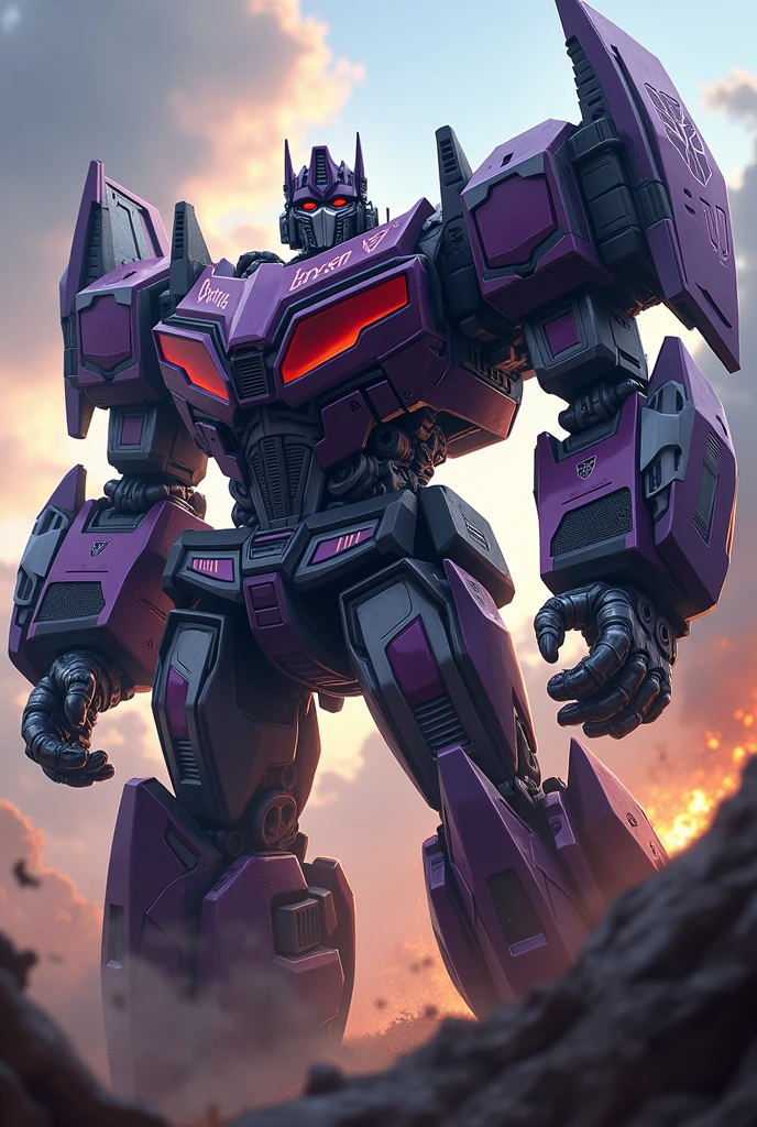 Crie para mim o megatrons do filme transformers