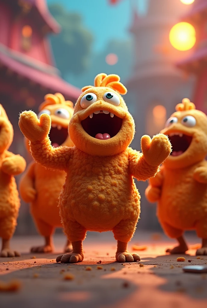 Fried chicken sing a song music
