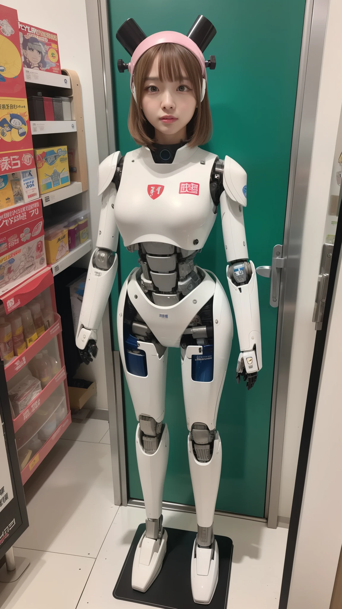 one robot woman, hyperdetailed face, Super well-formed face, armored robot, Police, robot, perfect-female-robot, perfect-mechanical-body