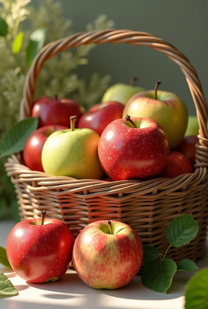 Apple mix with basket