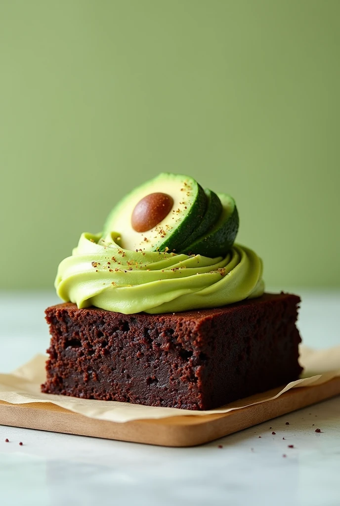 Avocado brownie with cover design