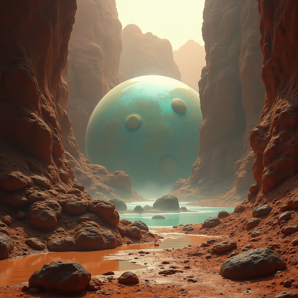 the viewer is in a rift, there is a dome top growing up above the rift, there are veiny dark bubbles growing in a rift between two martian land masses, the bubble is a plant exterior and anchored itself to rift walls, and climbing higher, astronauts are witnessing it for the first time, ethereal bubbles, foamy bubbles, soap like plant bubbles, air bubbles, water bubble, magic bubble barrier, bubbles rising, huge bubbles, liquid sculpture, magic bubble barrier, bubbles rising, huge bubbles, bubbly closed cell foam and froth at the outside base of the bubble, the main structure can be seen from satellite pictures, viewer and astronauts are inside a terraformed alien super bubble. the biological membrane of the bubble surface is reminiscent of botanotech from series raised by wolves, cybernetic plant membrane,,, there is a veiny dark membrane growing in a rift between two martian land masses, the membrane is air tight and anchored itself to rift walls, and climbing higher, ethereal rainbow membrane, iridescent soapy membrane, ethereal membrane, membrane, foamy membrane, soap membrane, membrane air bubbles, water bubble, magic membrane barrier, bubbles rising, huge membrane, liquid sculpture, magic membrane barrier, membrane rising, huge membrane, membrane closed cell foam and froth at the base of the bubble, the main structure can be seen from satellite pictures, viewer and astronauts are inside a terraformed alien membrane.