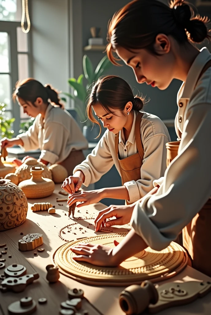 Developmental processing for handicrafts