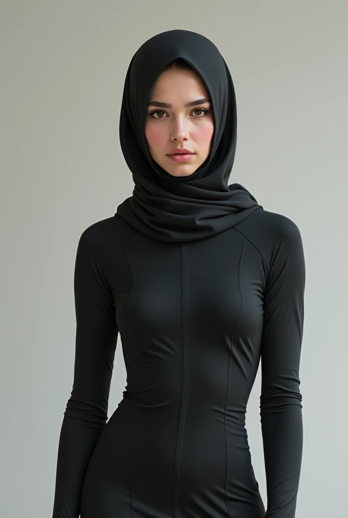 a hijab girl with tight dress