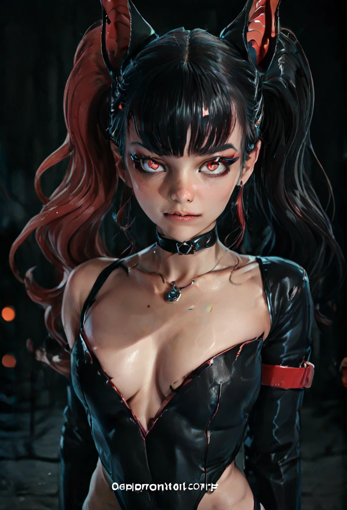 A demonic woman with large bat-like wings、Devil Woman High Definition, Widescreen, Drop Shadow, アヘ顔,