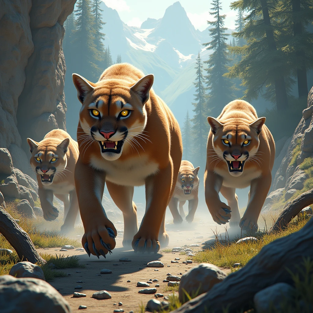 Aggressive cougars