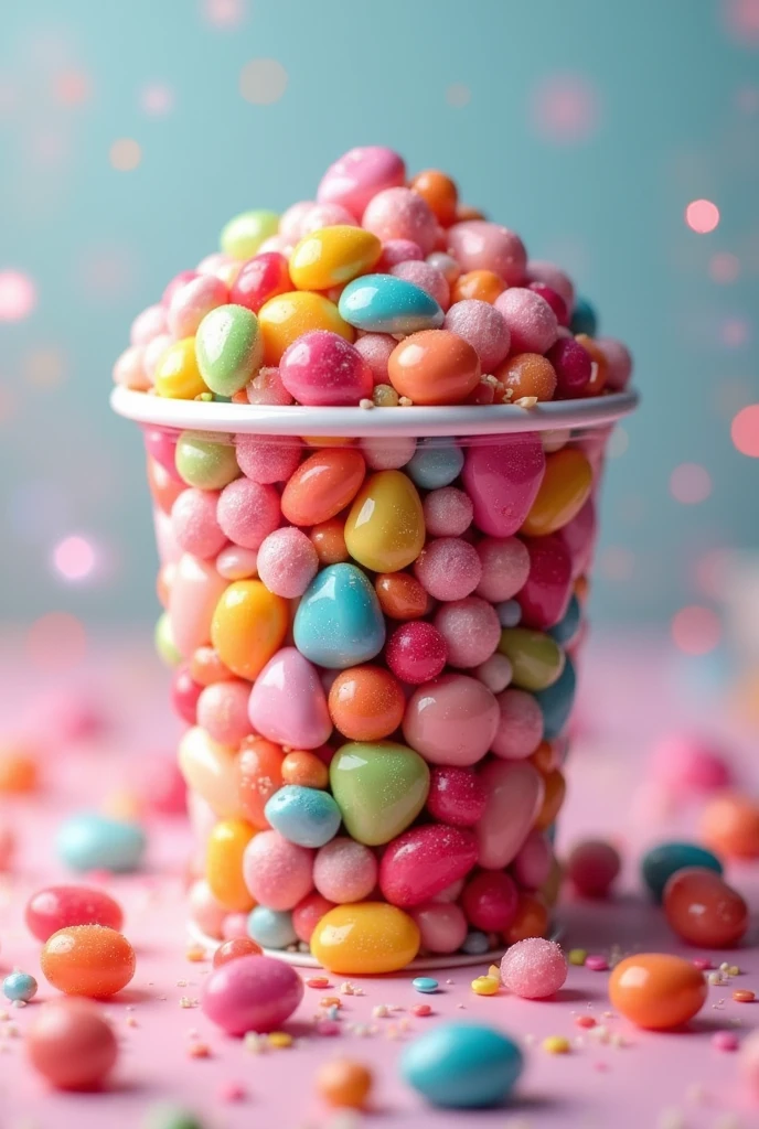 A cup made of candy