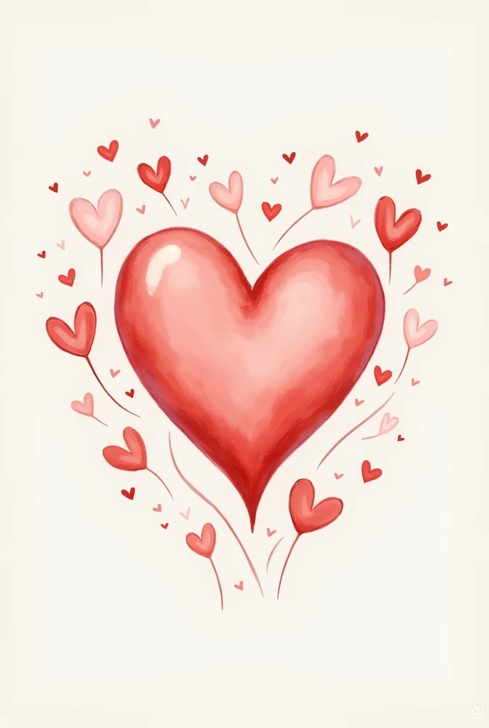 Can you create me a heart for a fabric print for dresses in illustration? 