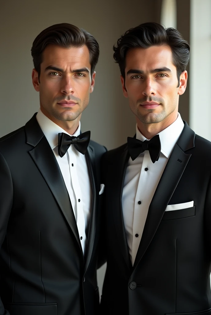 A Handsome 2 man , wear a design drees