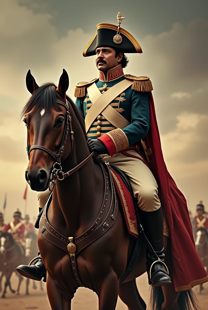 Actor chiranjeevi as Napoleon on horse
