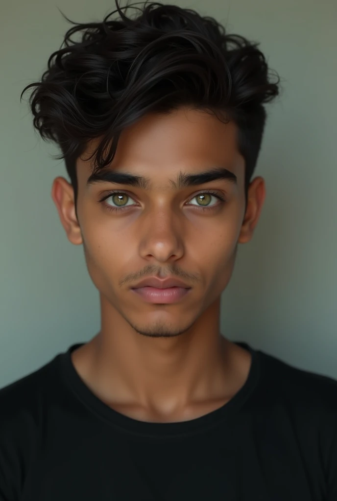 A handsome Yemeni ager with hunter eyes wearing black t shirt