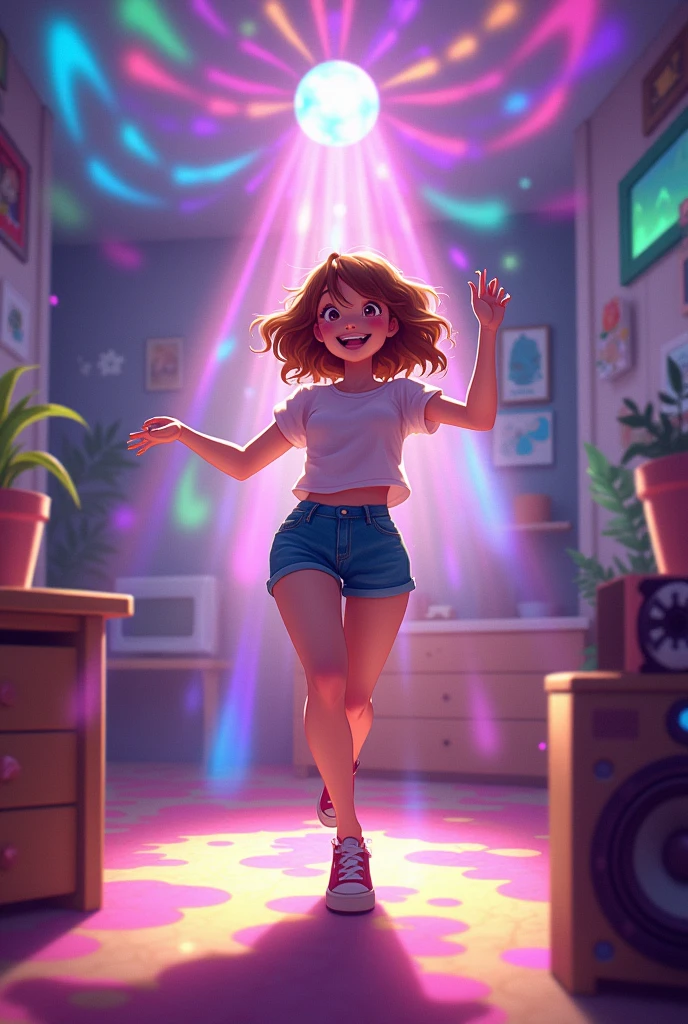 Ochaco uraraka dance in her room disco ball speaker