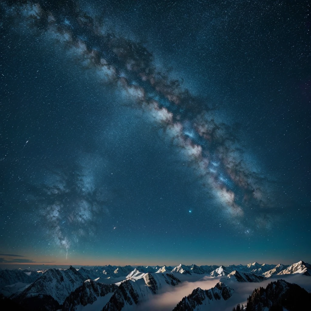 Starry Sky,Dynamic atmosphere,Mountain