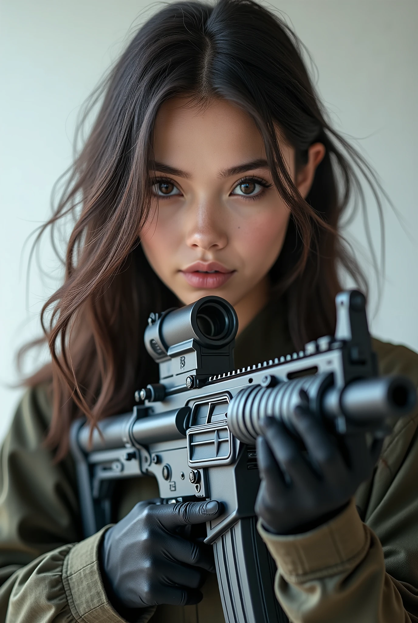 Same youtube profile pic like Jonathan gaming but beautiful girl with m416 glacier in hands 
