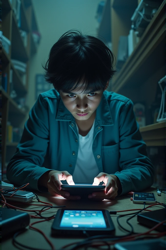 Make a simple digital poster on the bad effects of gadgets to a person 