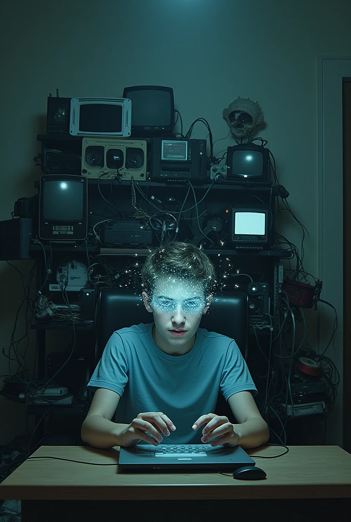 Make a simple digital poster on the bad effects of gadgets