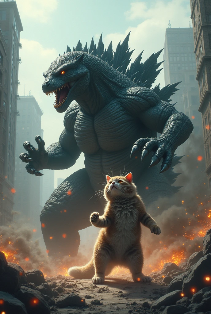 Killer Cat Fights Godzilla