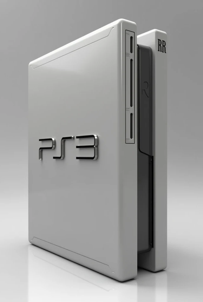 Custom PS3 case that has the letters PS3 in one corner and the letter RR in the other 


