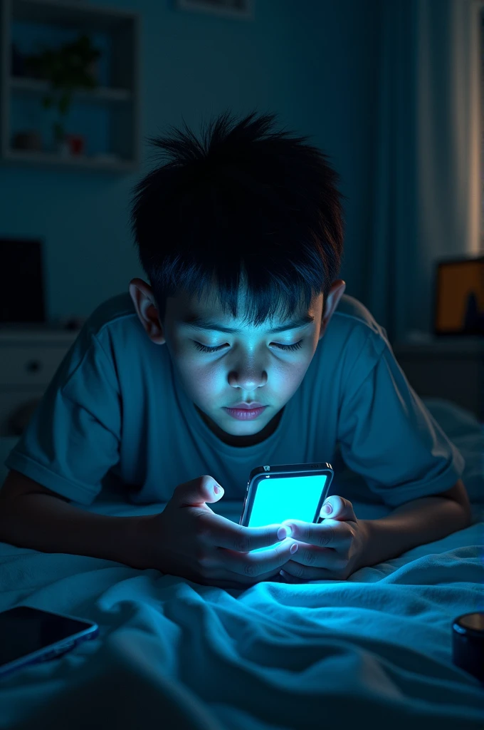 Digital poster of the bad effects of too much using gadgets 
