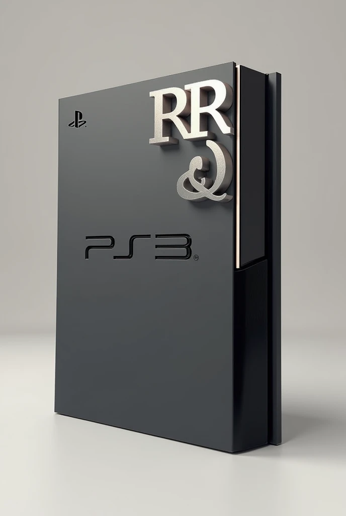 Custom PS3 case that has the letters PS3 in one corner and the letter RR in the other 


