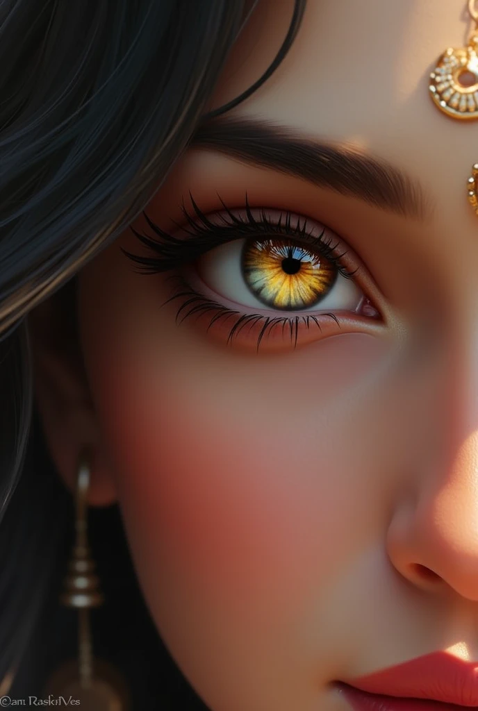 Radha only eyes b beautiful art