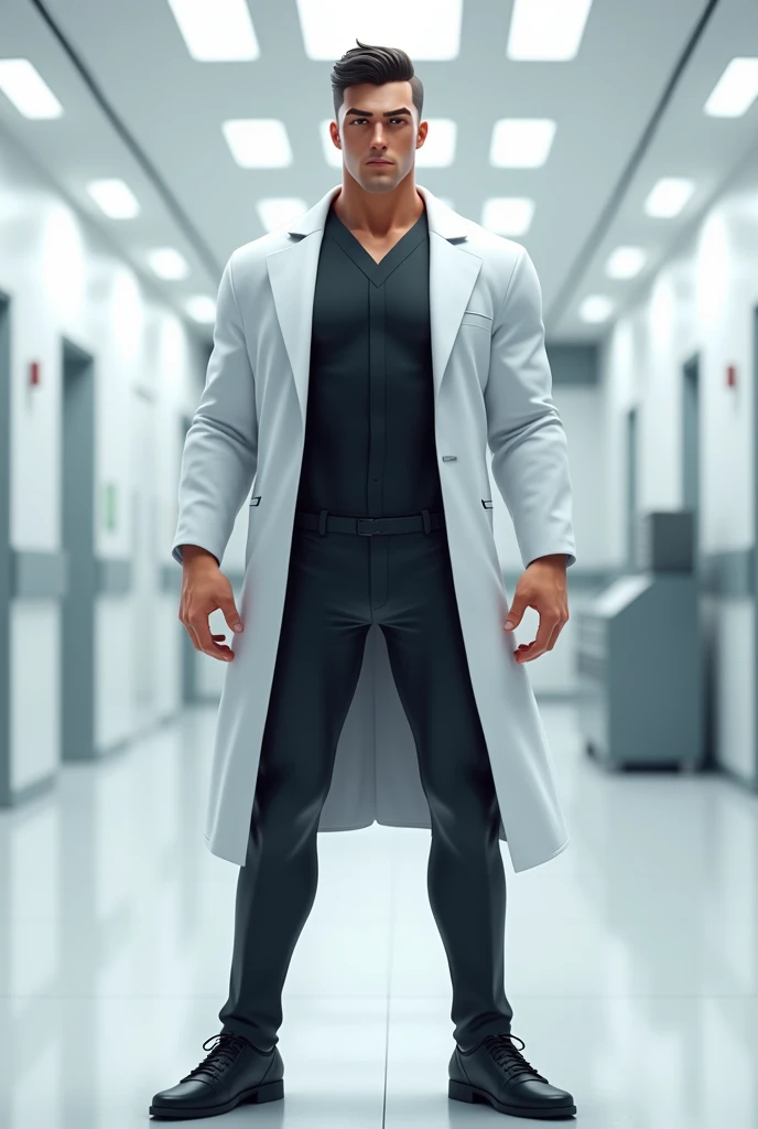 Male Docter in black kit animation