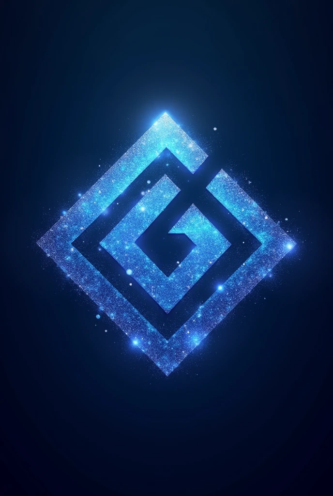 A logo with a nice blue color., Contains mainly glitter and geometry.. About the galaxy