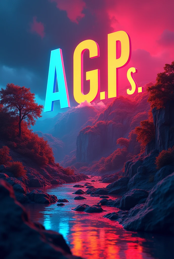 Make a profile picture for my company with the initials Initials A.g.p.S on top, y en la parte de abajo que diga ALEXgpROSERVICES, that it is very striking and colorful