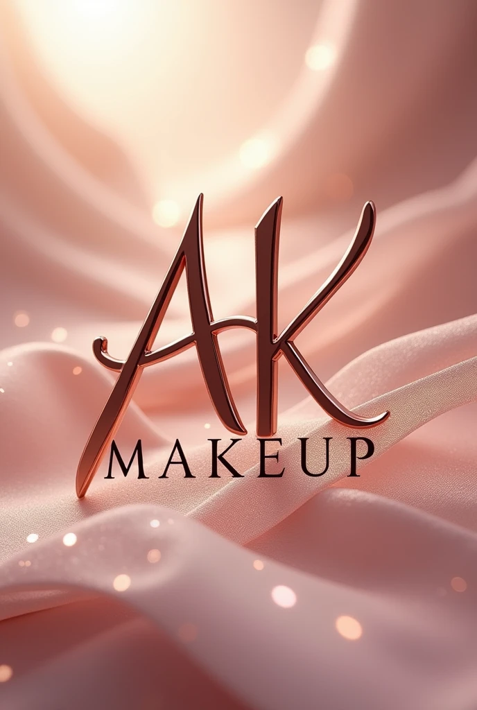 “Ak makeup” luxurious logo design