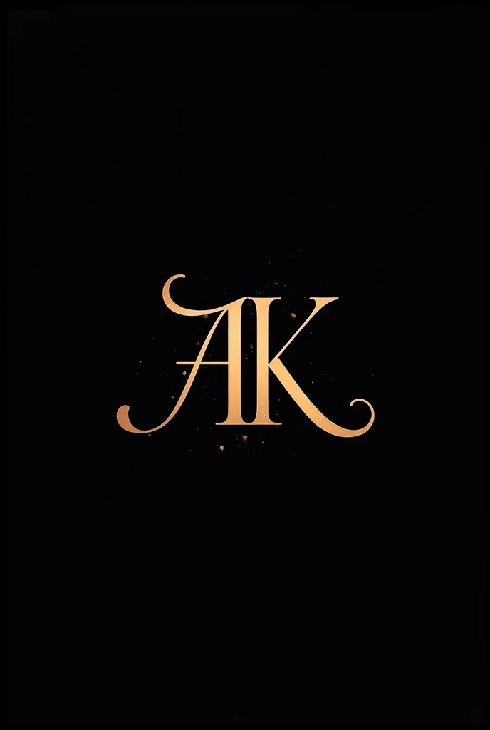 “Ak makeup” luxurious dark logo design 