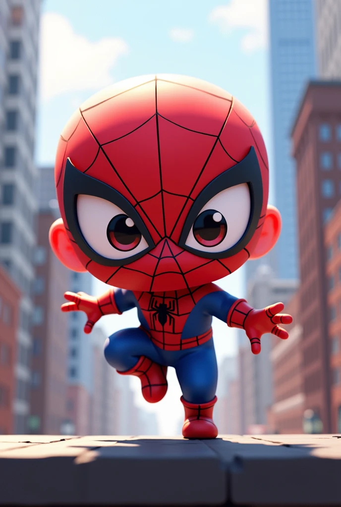 Make me a chibi spiderman photo