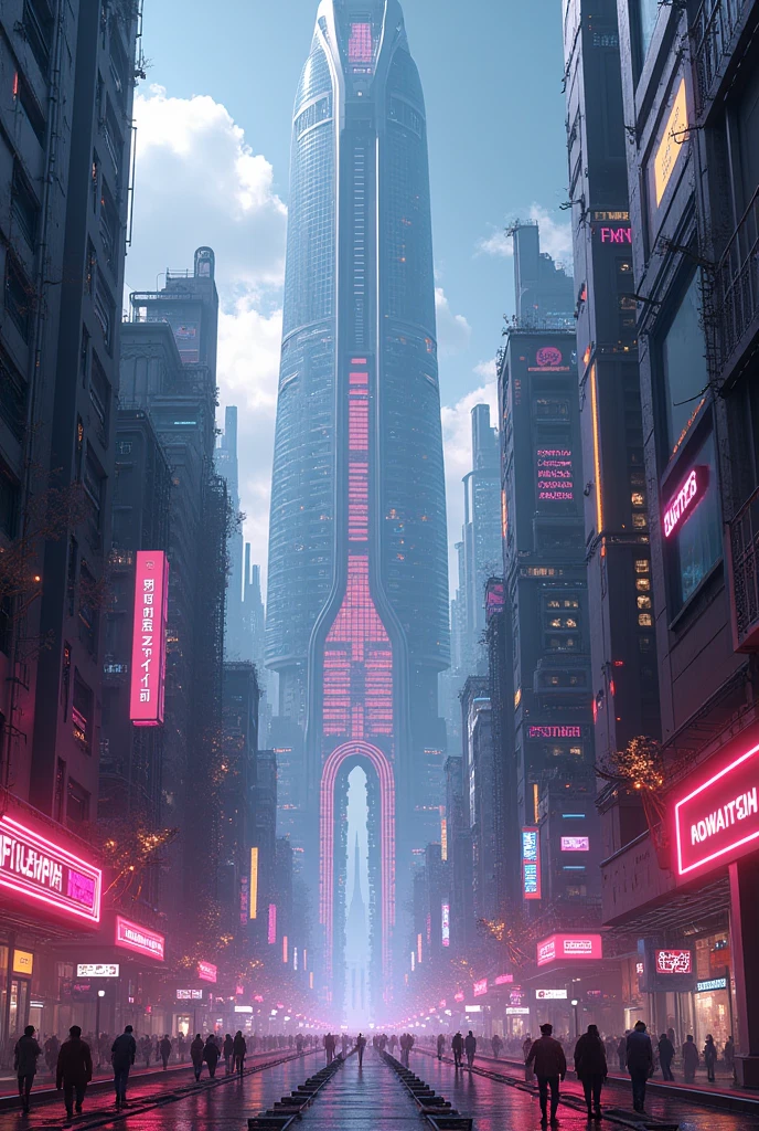/imageni"A futuristic cityscape with towering skyscrapers and neon lights, bustling streets below, set in a vertical 9:16 aspect ratio."
---ar 9.16