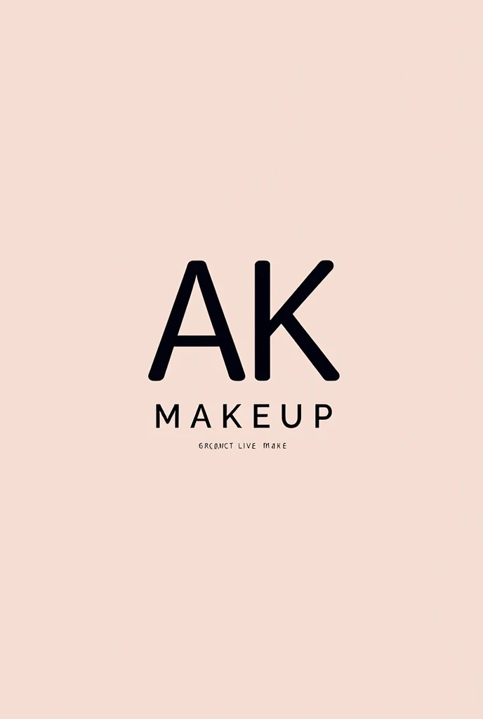 Create “AK MAKEUP” unique logo use unique font for letter