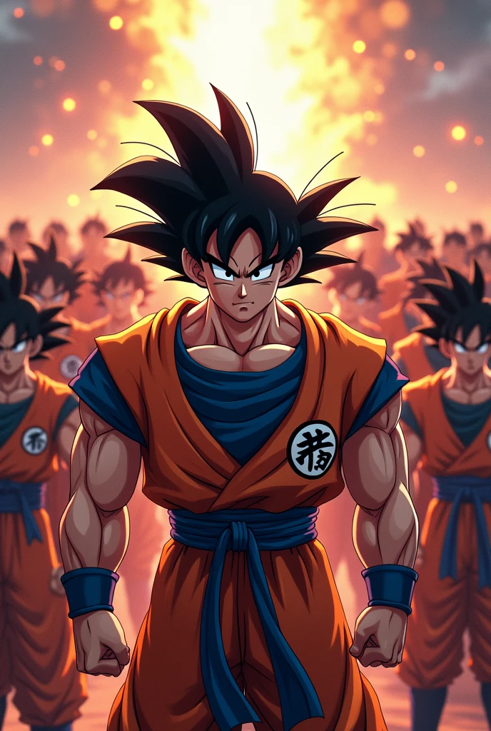 Make a logo of Goku anime character named Goku Army 16k