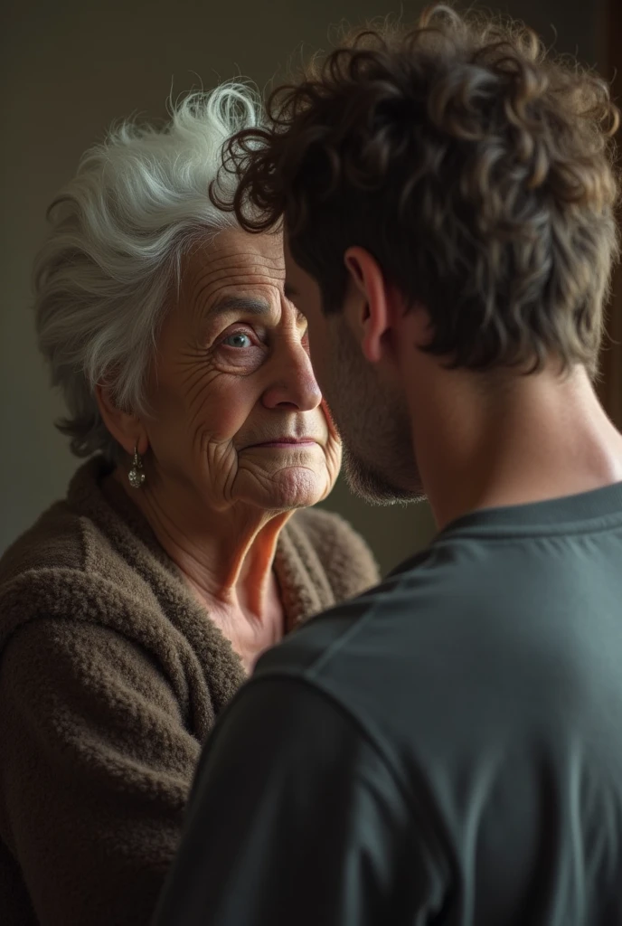 A case where an old woman is sexually united with a man.