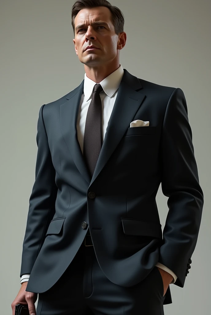 1 man, solo, tall, James bond, yamani, hunk, muscular, bulk, wide shoulder, photorealism, best quality, masterpiece, high resolution:1.2, high detailed suit, high detailed face, award winning, detailed facial lines, tensed face, close look