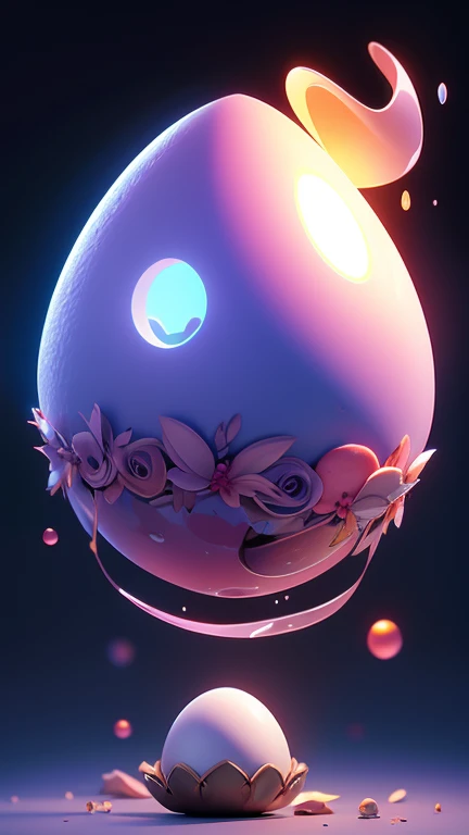 1 Monster Egg floating in the air, no base.. The image should be sharp and detailed, with beautiful colors.
