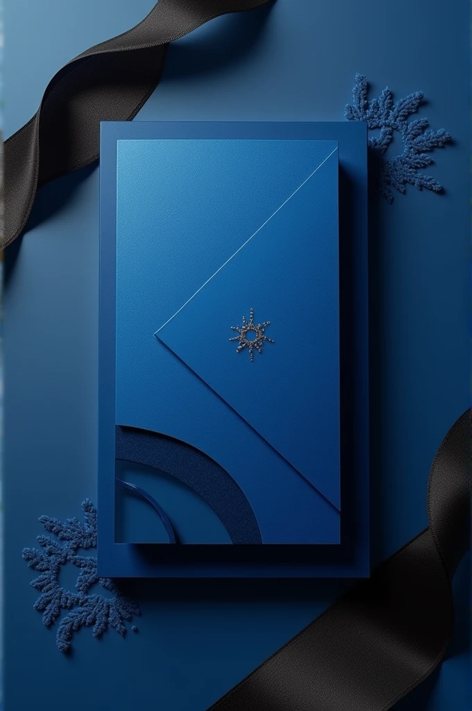 A blue and black gift card
