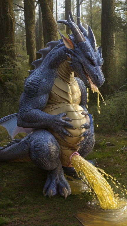 ((((duo, closed eyes, realistic, photorealistic, photo, photography, 8k uhd, ultra-detailed, feral dragon with huge penis, dragon POV, grabbing legs, forest, cloaca penis, tapering penis, crouching)))), hyper realistic, ultra detailed image, feral, thick thighs, realistic, detailed background, (((((closed eyes, cloaca penis, excessive urine, stomach bulge, urine in mouth, vomiting urine, hands on stomach)))))

