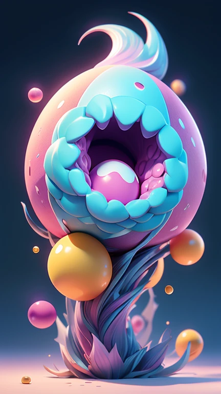 1 Monster Egg floating in the air, no base.. The image should be sharp and detailed, with beautiful colors.