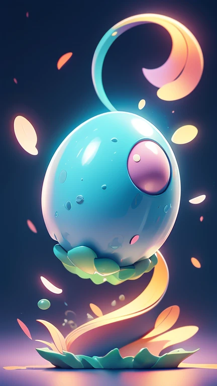 1 Monster Egg floating in the air, no base.. The image should be sharp and detailed, with beautiful colors.