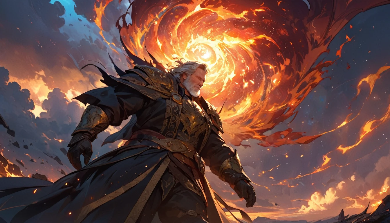 best quality,4k,8k,highres,masterpiece:1.2),ultra-detailed, (large masterpiece digital art), (detailed manga illustration), (detailed line art), cinematic lighting, (intricate details:1.3), (ultra-detailed:1.3), (illustration:1.3), (sharp focus:1.3), (natural lighting:1.05), (vivid colors:1.3), (masterpiece), (best quality:1.4), dynamic lighting, high quality, The Abyssal Skies, is a vast, celestial realm that merges aspects of infernal darkness and draconic grandeur. It is characterized by its awe-inspiring beauty and terrifying majesty, embodying the duality of creation and destruction. This domain is a place where celestial storms rage across an endless expanse of dark, swirling clouds and shimmering constellations, punctuated by flashes of fiery lightning and the roar of mythical creatures.,  cinematic lighting, dramatic atmosphere, Atey Ghailan, Jeremy Mann, Greg Manchess, Antonio Moro, trend in ArtStation, trend in CGSociety, Intricate, High Detail, Sharp focus, dramatic and photorealistic painting art by Midjourney and Greg Rutkowski, Jeff Bridges, ((cartoon style)), Marvel Cinematic Universe style,