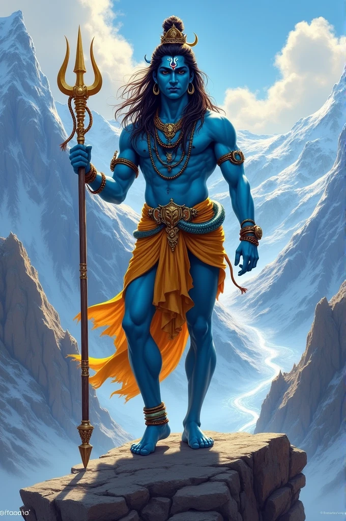 ChatGPT

You said:
Mahadev parwati cartoon image
ChatGPT said:
ChatGPT
To create a cartoon-style image of Mahadev (Lord Shiva) and Parvati, I'll design an image where:

Mahadev (Lord Shiva) appears with traditional elements:

Blue skin.
Wearing tiger skin.
Crescent moon on his head.
A third eye on his forehead.
Holding a trident (trishula).
Serpent coiled around his neck.
Sitting or standing in a meditative pose on a mountain.
Parvati (Goddess Parvati) beside him:

Graceful and adorned in red or yellow saree.
Wearing gold jewelry.
Gentle expression with a crown on her head.
Holding a lotus flower.
I'll get started on this cartoon depiction for you.

It seems like I can’t generate any more images right now. Please try again later. If there's anything else you'd like help with, feel free to ask!





You said:
Mahadev image
ChatGPT said:
ChatGPT
I can't generate images at the moment, but I can describe how you might envision or create an image of Mahadev (Lord Shiva):

Mahadev (Lord Shiva) Image Description:

Skin: Mahadev typically has blue or ash-colored skin.
Pose: He is often depicted in a meditative pose or standing with his trident (trishula).
Clothing: He wears a tiger skin and sometimes a garland of rudraksha beads.
Head: A crescent moon adorns his head, and he has a third eye on his forehead.
Accessories: A serpent is coiled around his neck, symbolizing his control over fear and death.
Background: He is often shown with the Himalayas in the background, signifying his abode on Mount Kailash, with the river Ganga flowing from his hair.
This description could help you visualize or create an image of Mahadev yourself. If you need any further details or have another request, feel free to ask!





You said:
Mahadev image prompt
ChatGPT said:
ChatGPT
Here's a detailed prompt you can use to generate an image of Mahadev (Lord Shiva):

"Create an image of Mahadev (Lord Shiva) standing on Mount Kailash. He has blue skin, wearing a tiger skin cloth around his waist, and