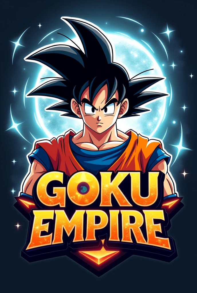 Make a logo of Goku anime character  named Goku Empire
