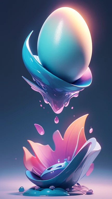 1 Monster Egg floating in the air, no base.. The image should be sharp and detailed, with beautiful colors.